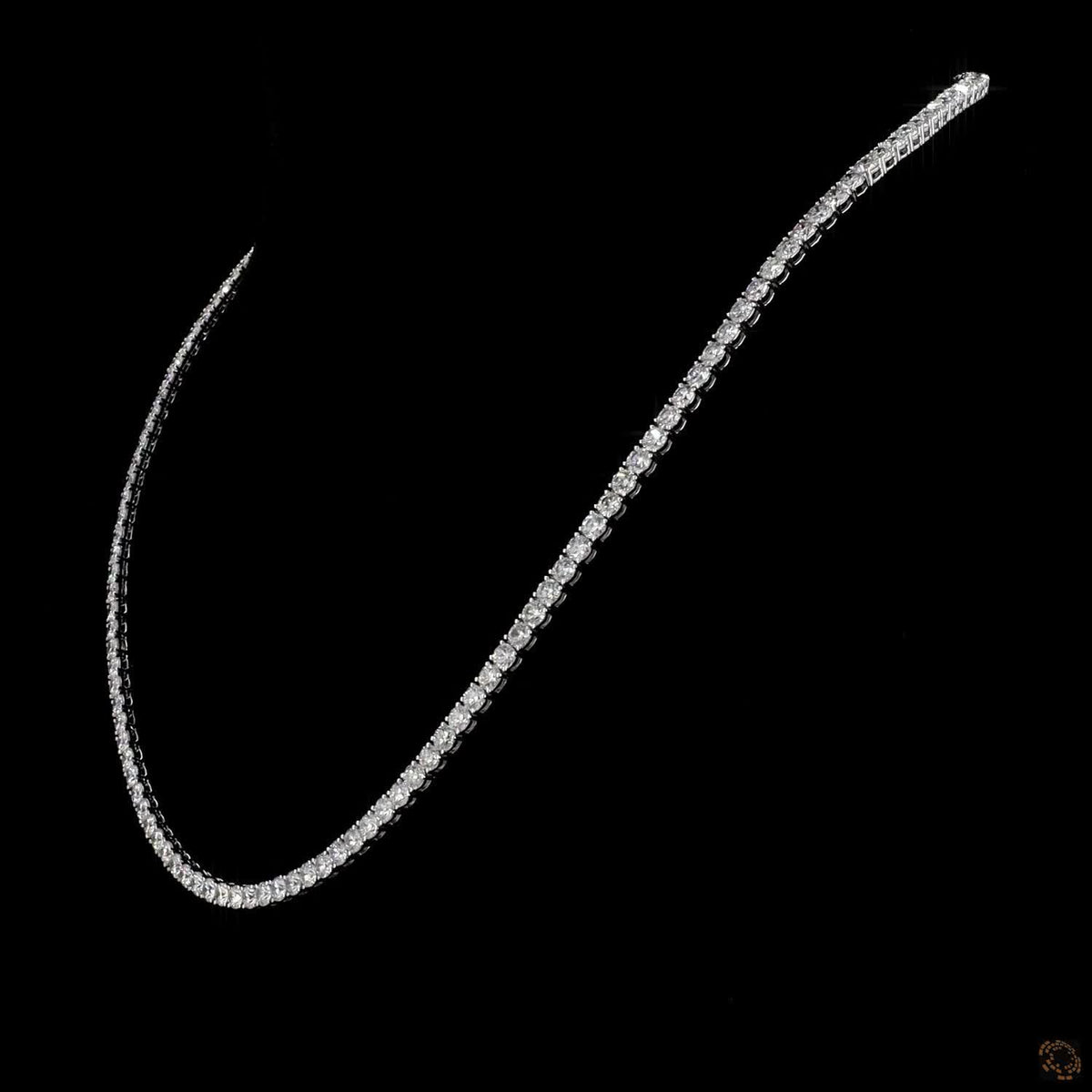 16.38 Ct Mid-Size Graduated Round Lab-Grown Diamond Tennis Choker