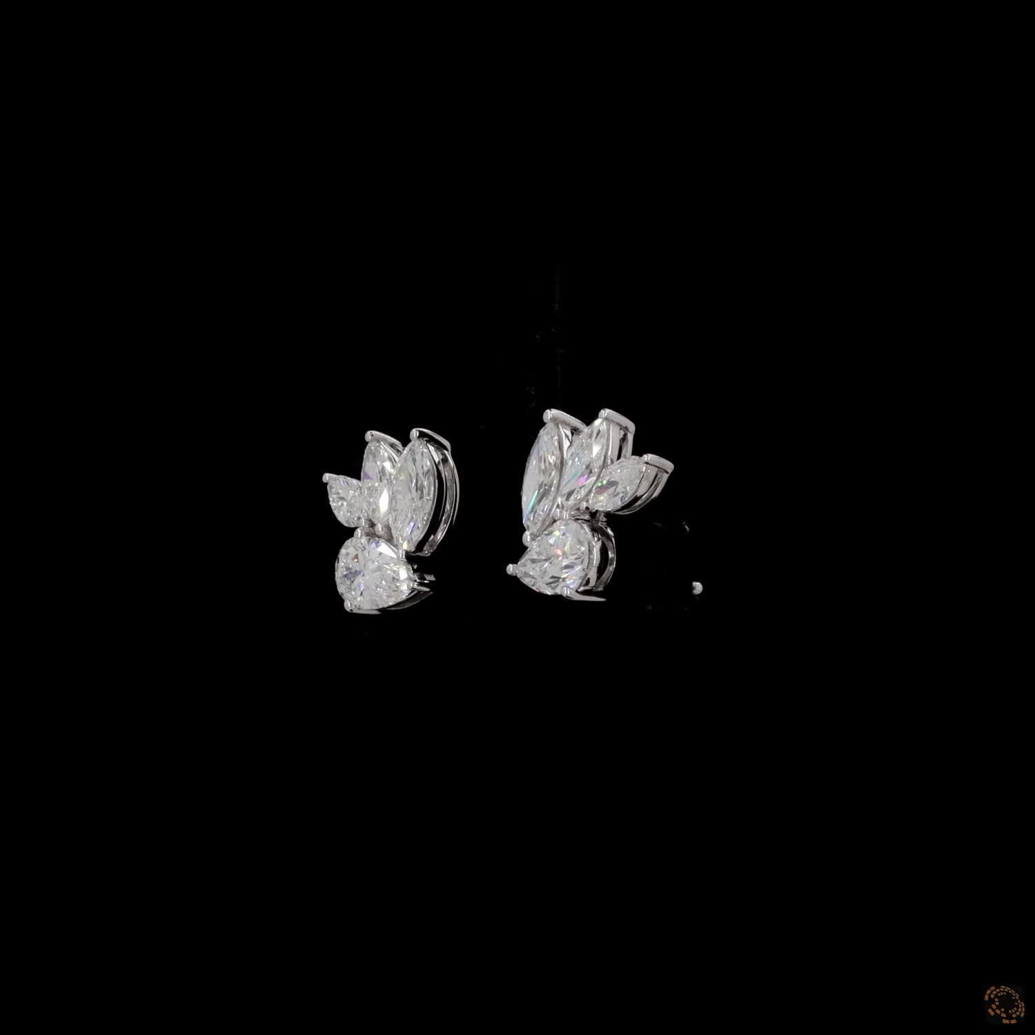 3.44 Ct High-clarity multi-shape lab-grown or natural diamonds Pear Cut and Marquise Cut