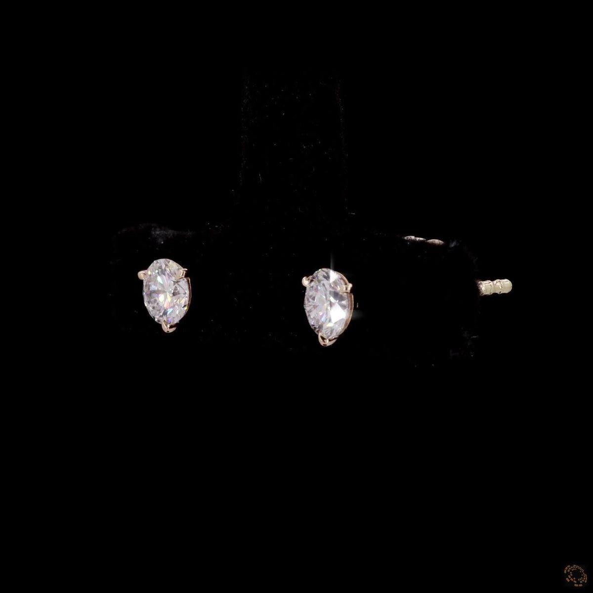 0.53 Ct Classic Round Solitaire Stud Earrings, 3-Prong Basket Post Backs