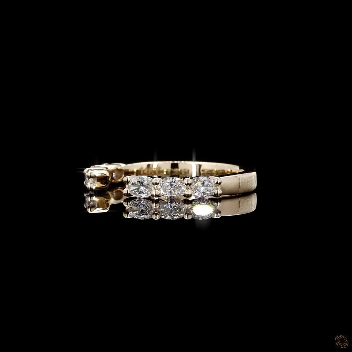 0.61 Ct Oval Lab Diamond Engagement Ring - 14K Yellow Gold