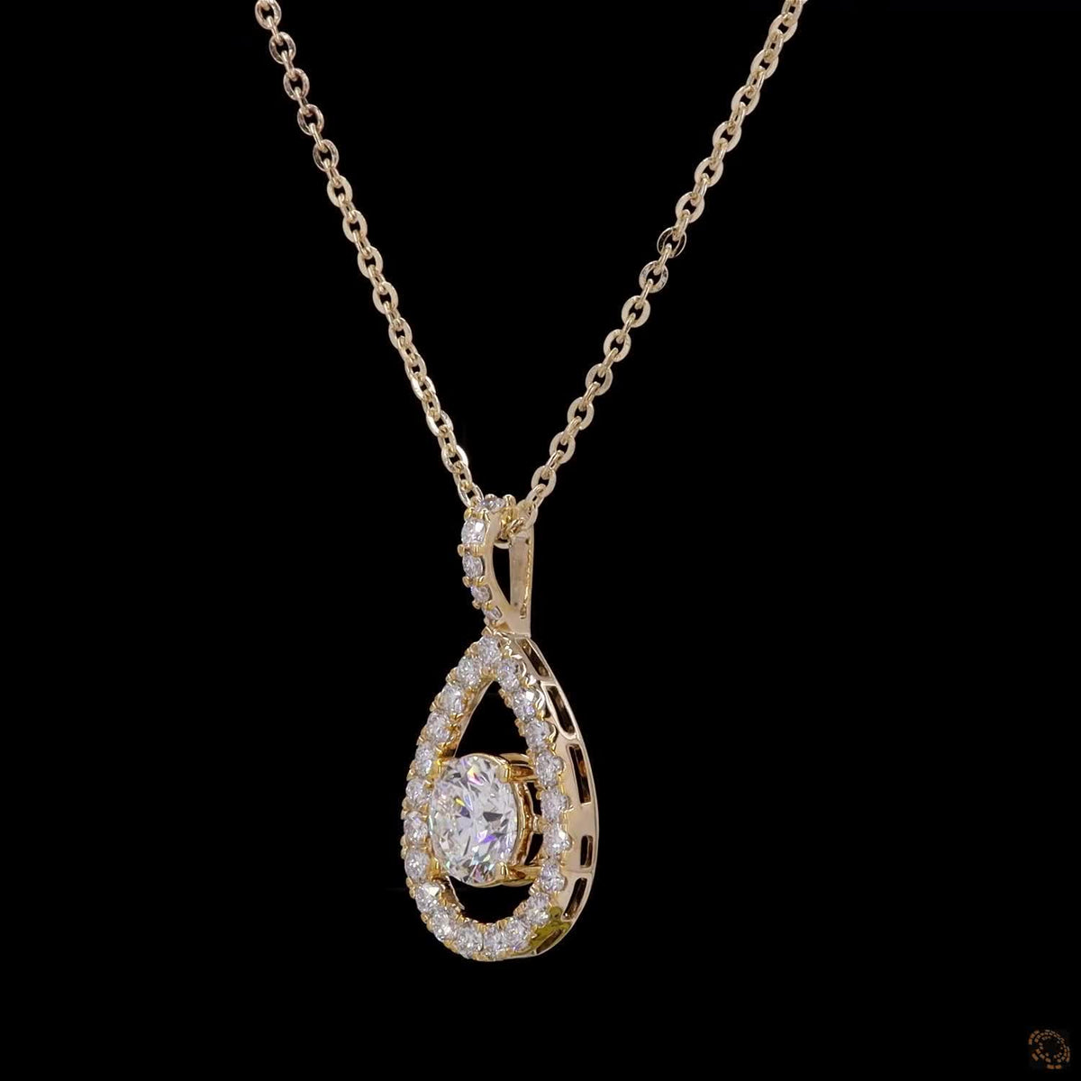 2.30 Ct Solitaire Pendant Solid Gold Round Cut