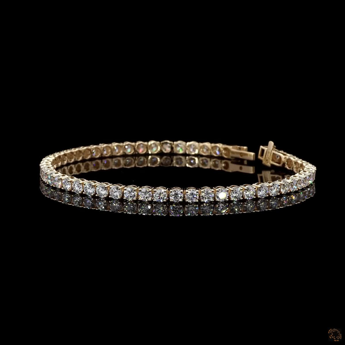 5.92 Ct Single Line Tennis Bracelet with Diamonds - 4 Prong Straight