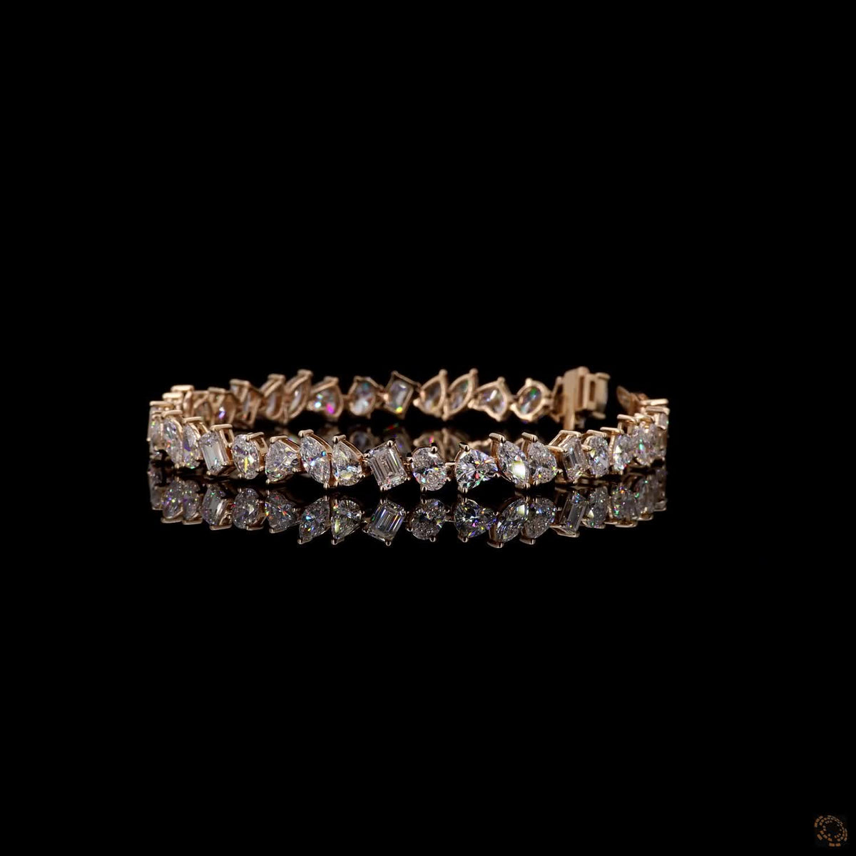 12.65 Ct Mixed-Shape / Fancy-Cut Tennis Bracelet multi-shape cluster sequence