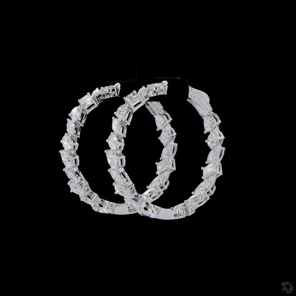 11.28 Ct Lab Grown Diamond Multi-Shape Drop Earrings