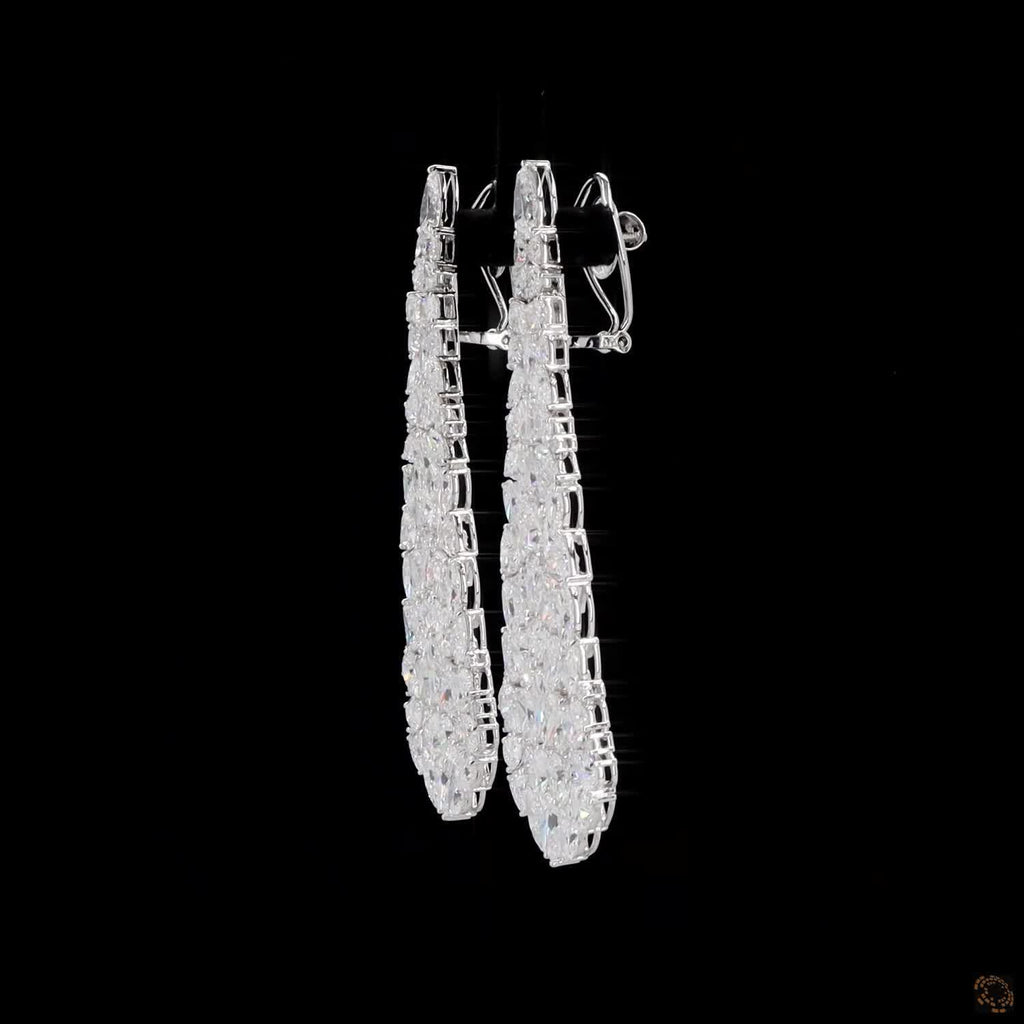41.23 Ct Multi Shape Lab Grown Diamond Earrings