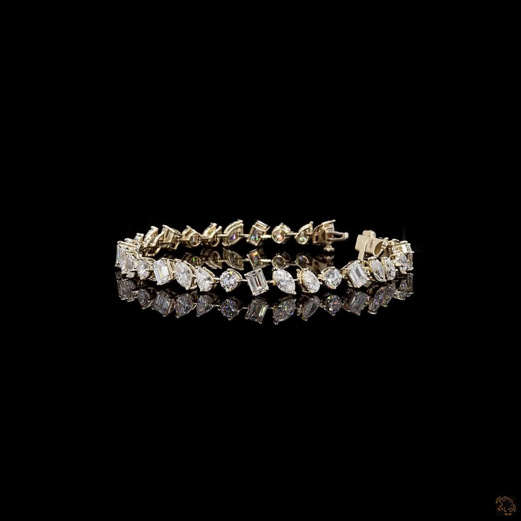 7.02Ct Multishape Lab-Grown Diamond Bracelet
