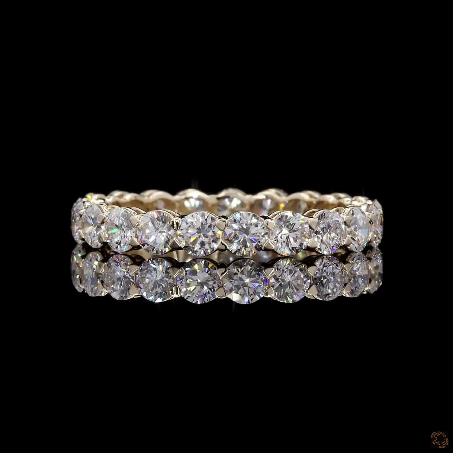 2.34 Ct Luxury Oval Cut Diamond Eternity Band | Stackable Wedding & Anniversary Ring