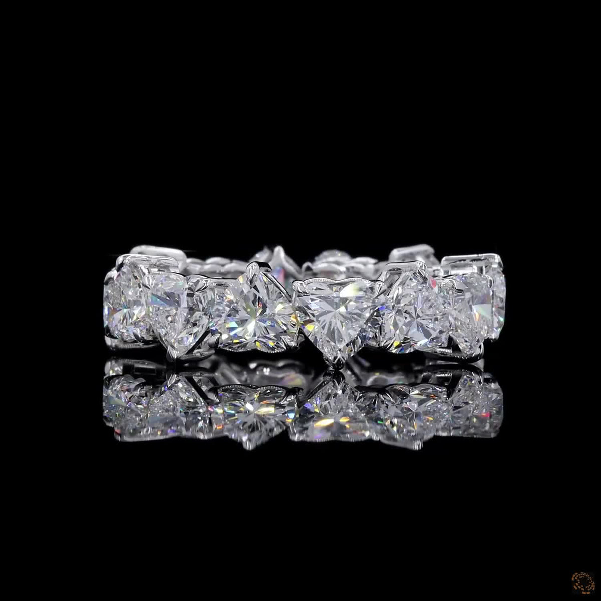 7.93 Ct Luxury Heart Cut Diamond Full Eternity Band Ring in Prong Set Wedding & Anniversary Band