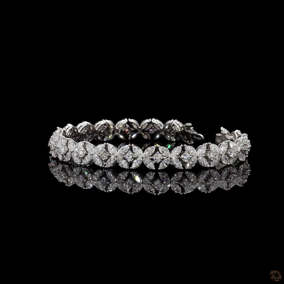 11.9 Ct Classic Stackable Fashion Fancy Color Diamond Bracelet