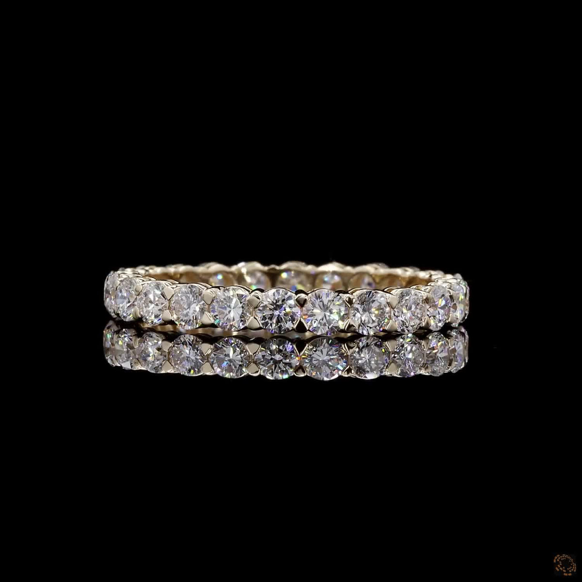 1.56 Ct 14K White Gold Round Brilliant Cut Diamond Eternity Wedding Band | Shared Prong Full Eternity Ring