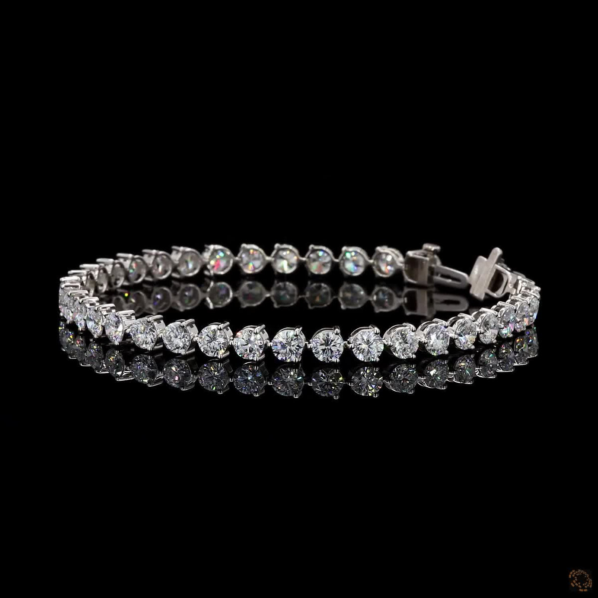 9.58 Ct Classic Brilliance Diamond Tennis Bracelet 3 Prong Straight