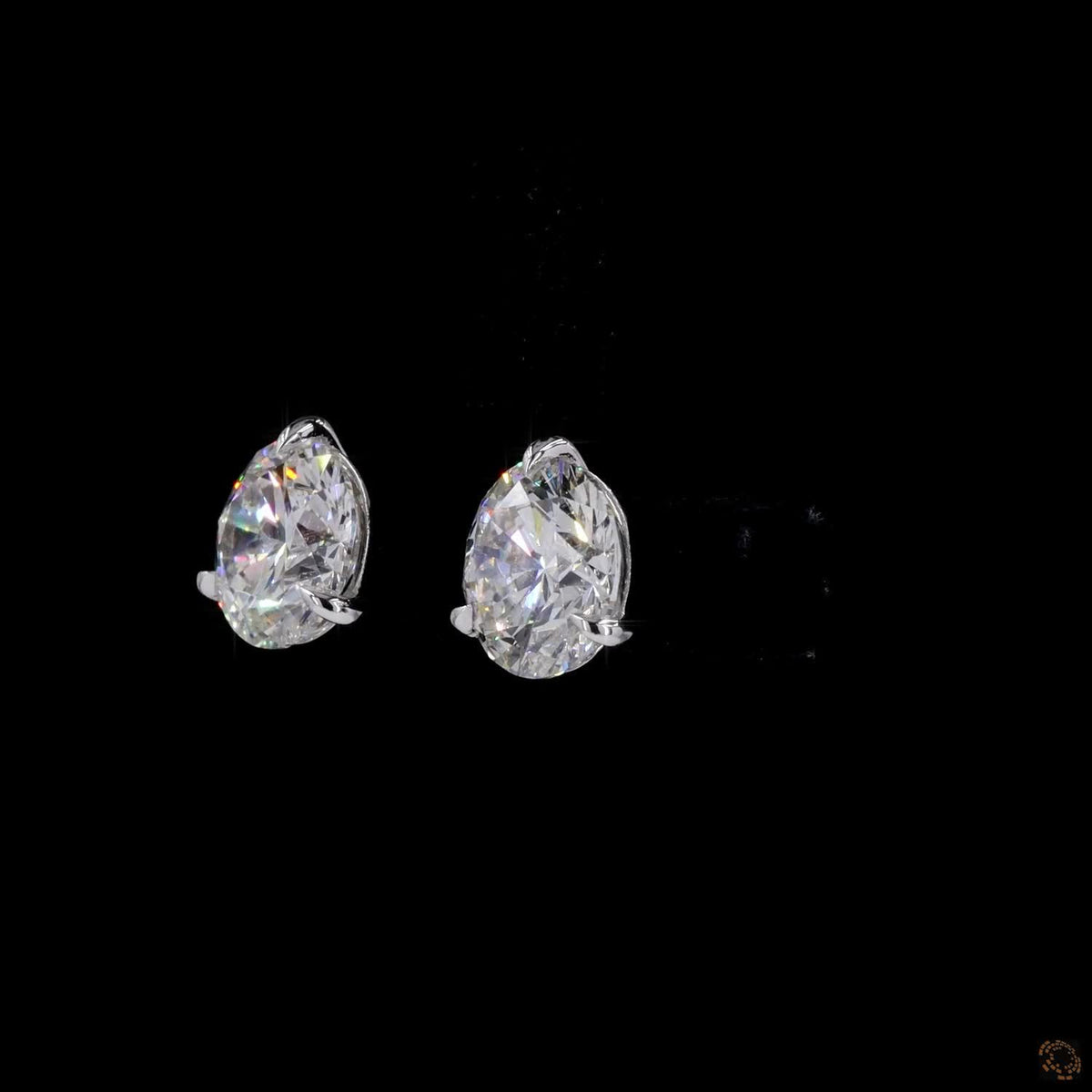 5.00 ct Round Cut Diamond Solitaire Stud Earrings 3-Prong Martini Single-Claw Setting