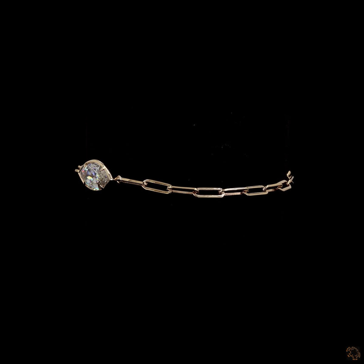 3.02 Ct East-West Marquise Cut Diamond Paperclip Link Bracelet in Yellow Gold