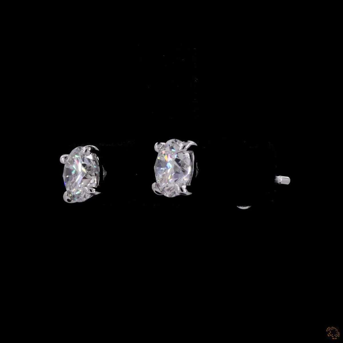 1.44 Ct 4 Prong Diamond Stud Earrings, White Gold Solitaire Diamond Studs, Round Diamond Stud Earrings, Round Cut Diamond Studs