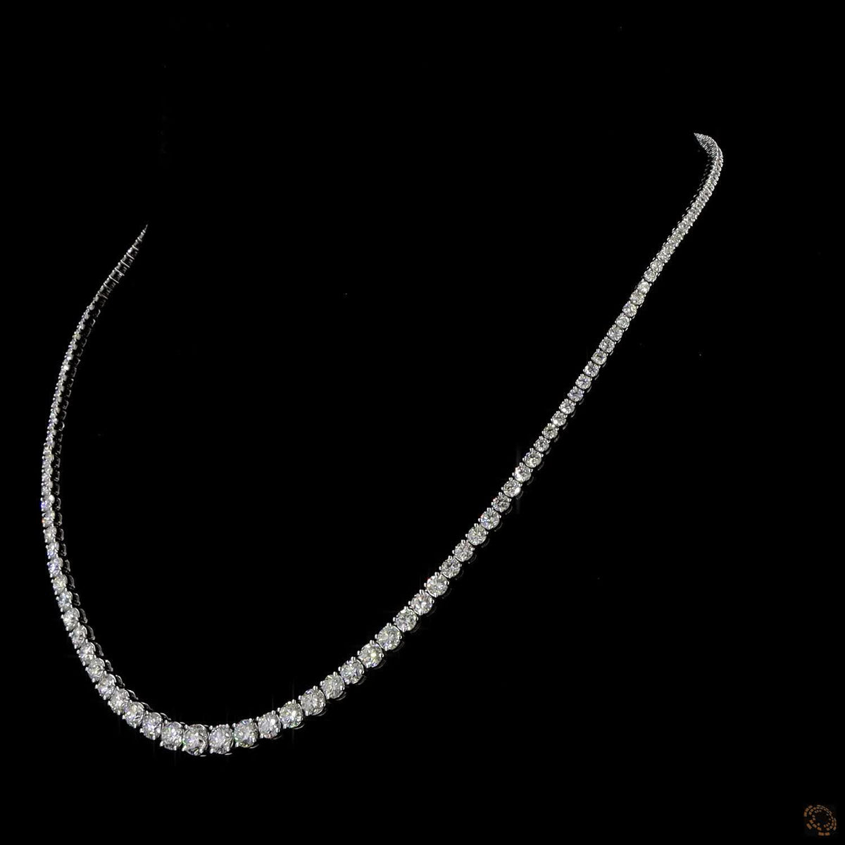 9.18 Ct Fine Diamond Tennis Necklace for Women – Brilliant Cut Diamonds