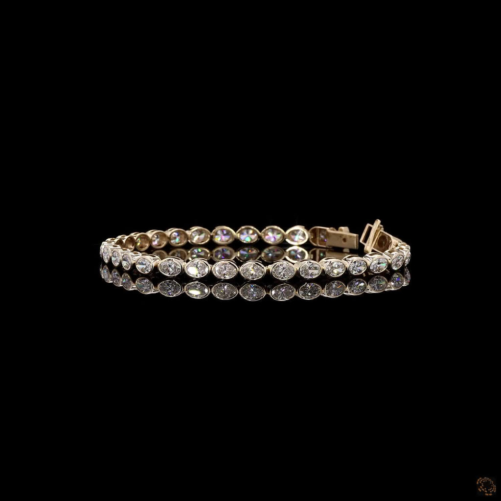 7.68Ct Lab Grown Diamond Bezel Set Bracelet for Women and Men