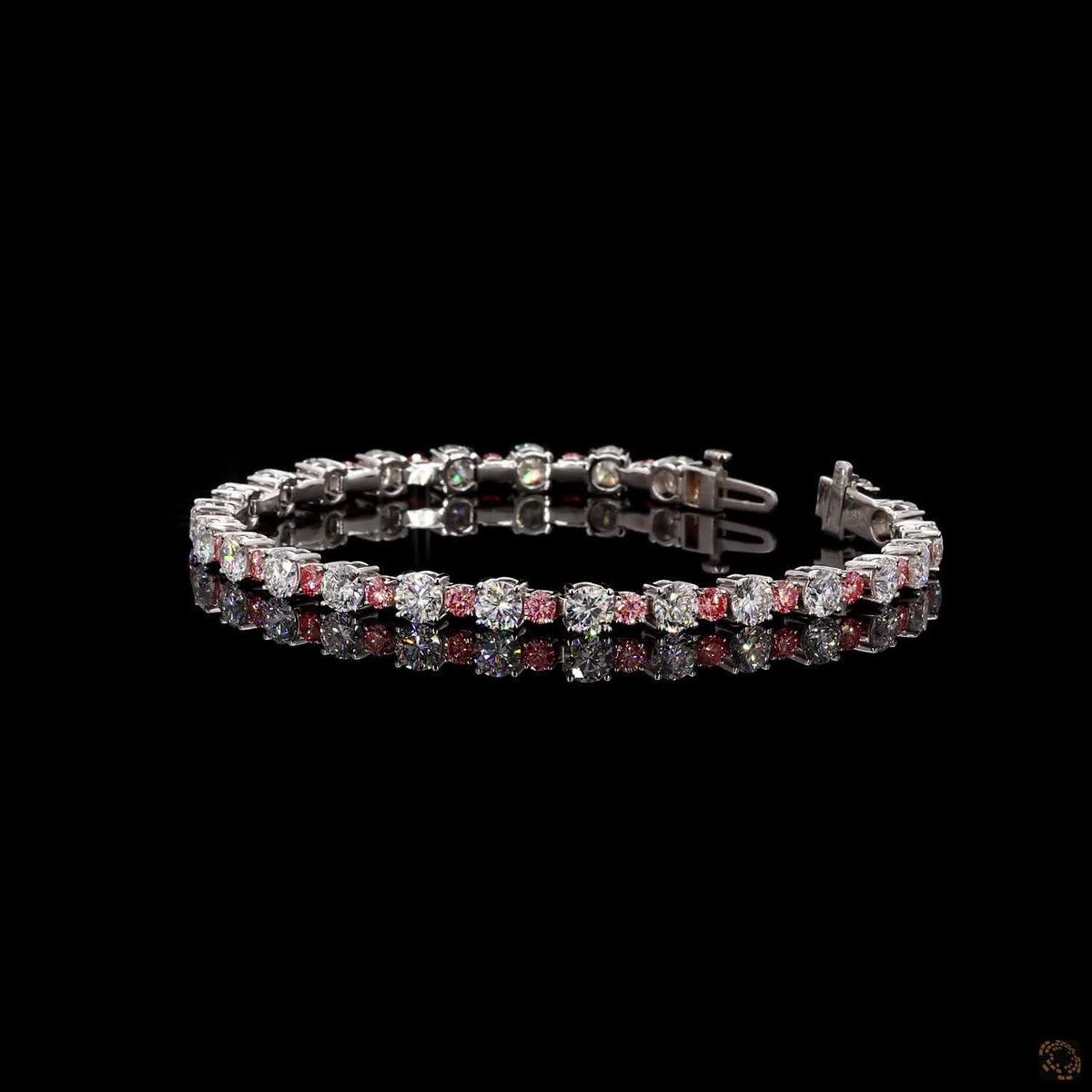 9.43 Ct 14K WHITE GOLD Round Shape Tennis Bracelet