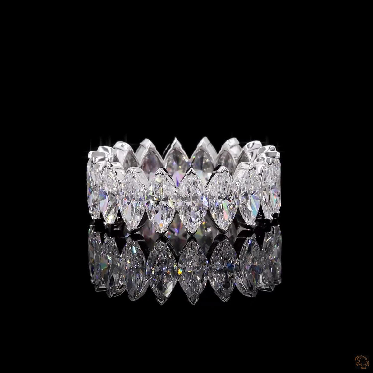 5.84 Ct Marquise Diamond Eternity Band, Marquise Cut Wedding Band, Full Eternity Ring, Marquise Diamond Ring