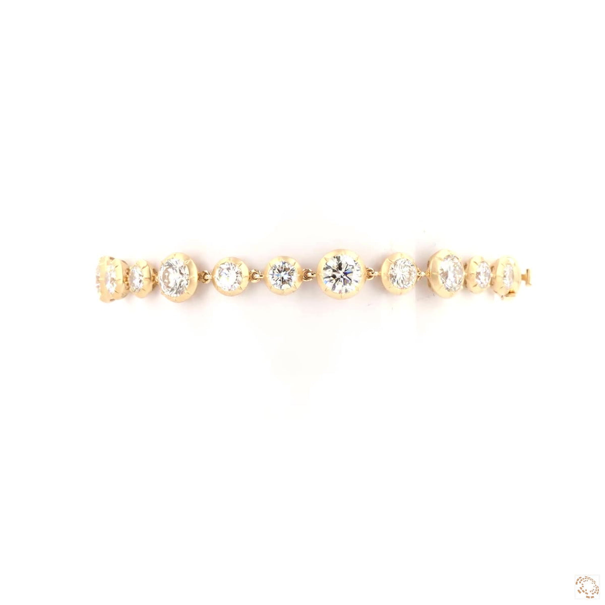 9.30 Ct Classic Bezel Diamond Tennis Bracelet | Round Cut Lab Grown Diamonds