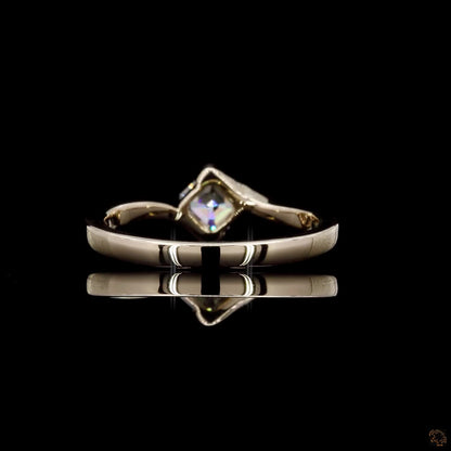 0.73 Ct Asscher Cut Lab Grown Diamond Solitaire Engagement Ring