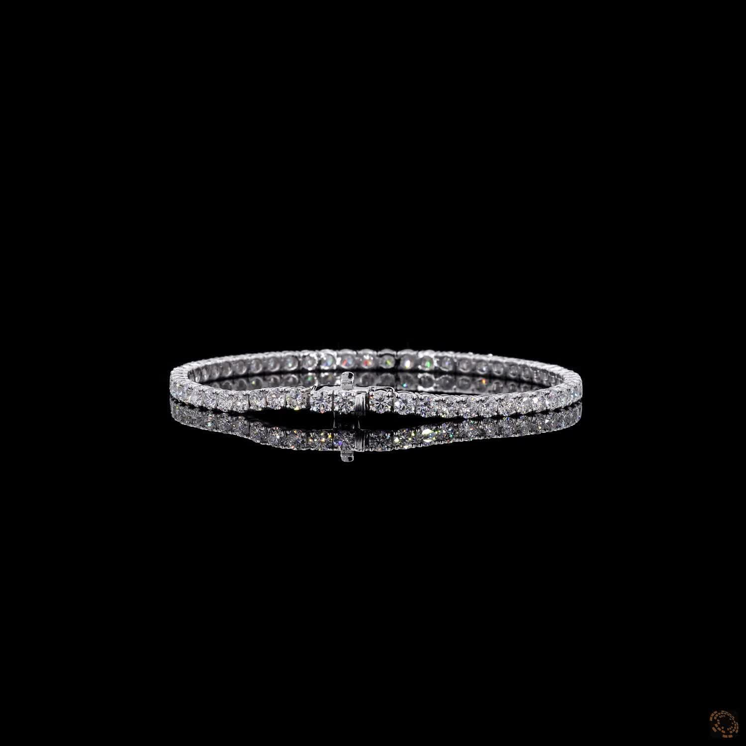 6.24Ct Luxury Diamond Tennis Bracelet Dainty Bridal Anniversary Jewelry Lab Grown Diamond