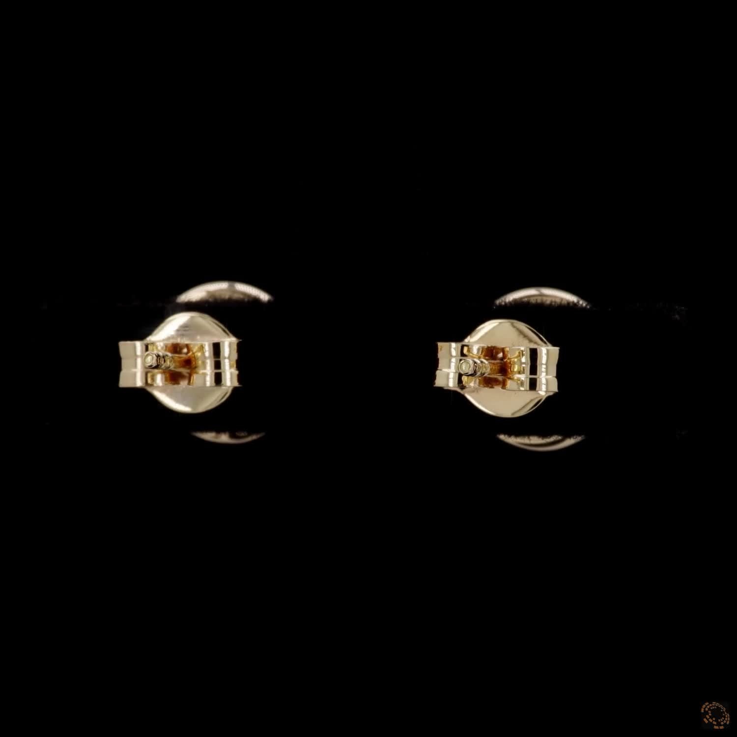 3.07 Ct 14K Yellow GOLD Round Shape Studs Earring