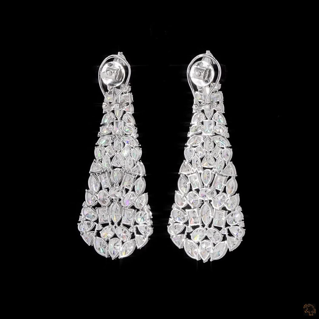 41.23 Ct Multi Shape Lab Grown Diamond Earrings