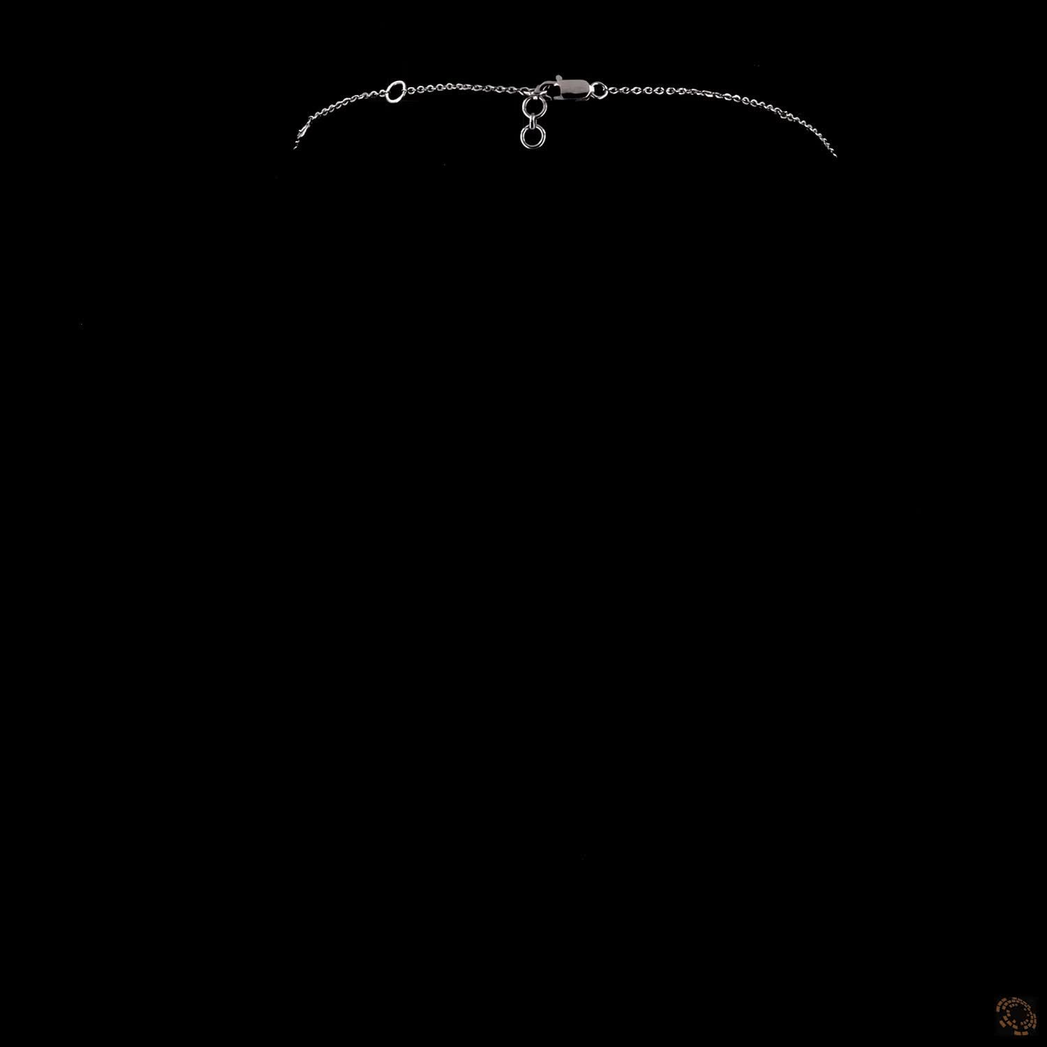 5.41 Ct Floating Pear Cut Diamond Charms Cable Chain Necklace in White Gold