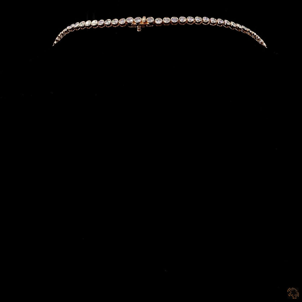 12.56 Ct Bezel-Set Round Cut Lab-Grown Diamond Tennis Necklace in 14K Yellow Gold