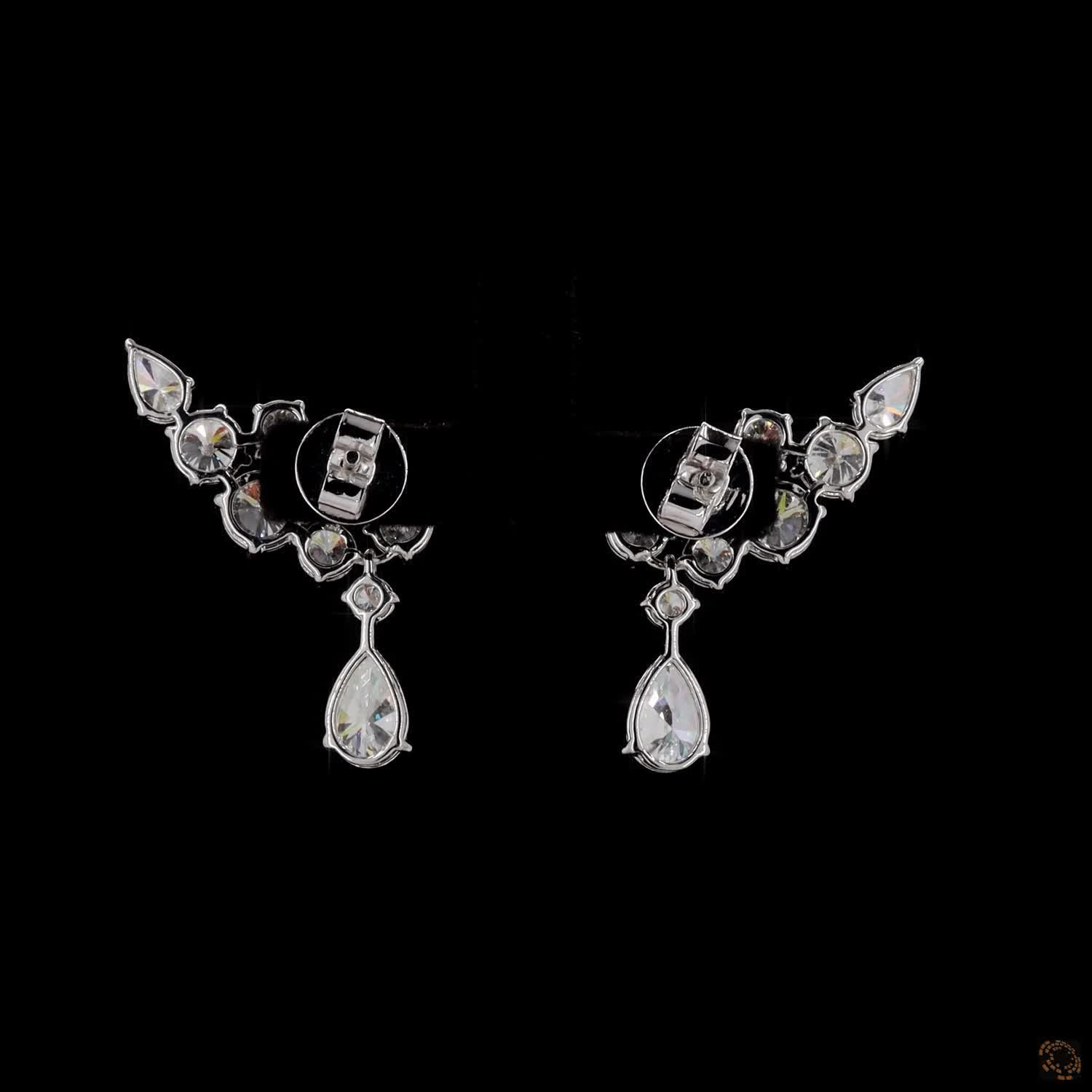 5.68 Ct Cluster Climber with Fashion Earrings - Push Backs