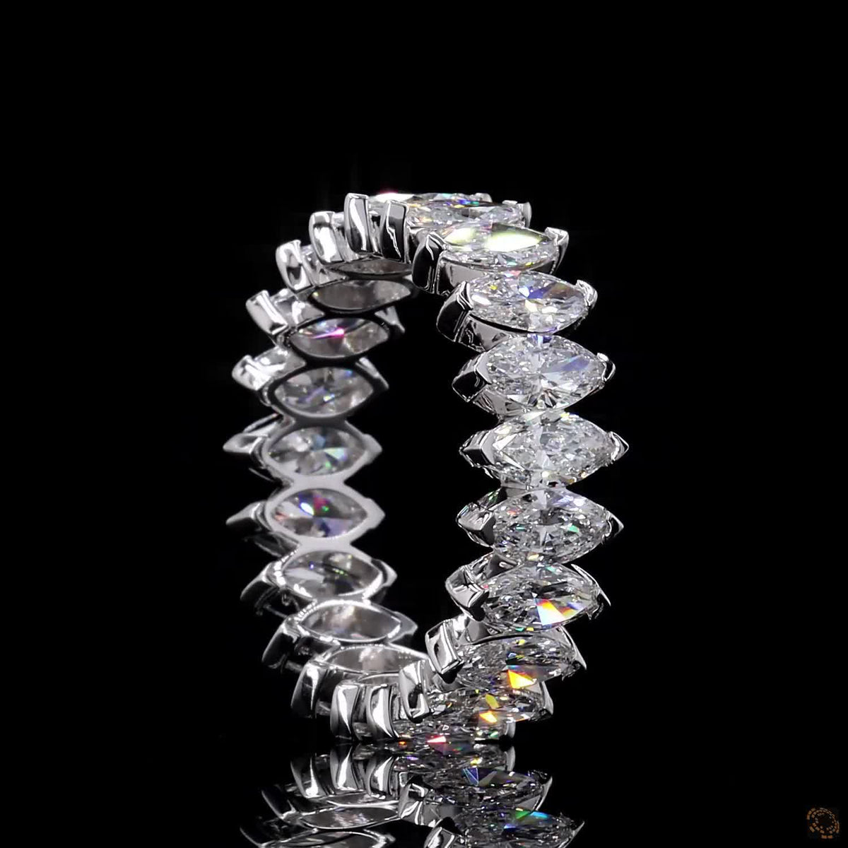 4.13 Ct Marquise Cut Diamond Eternity Band in White Gold
