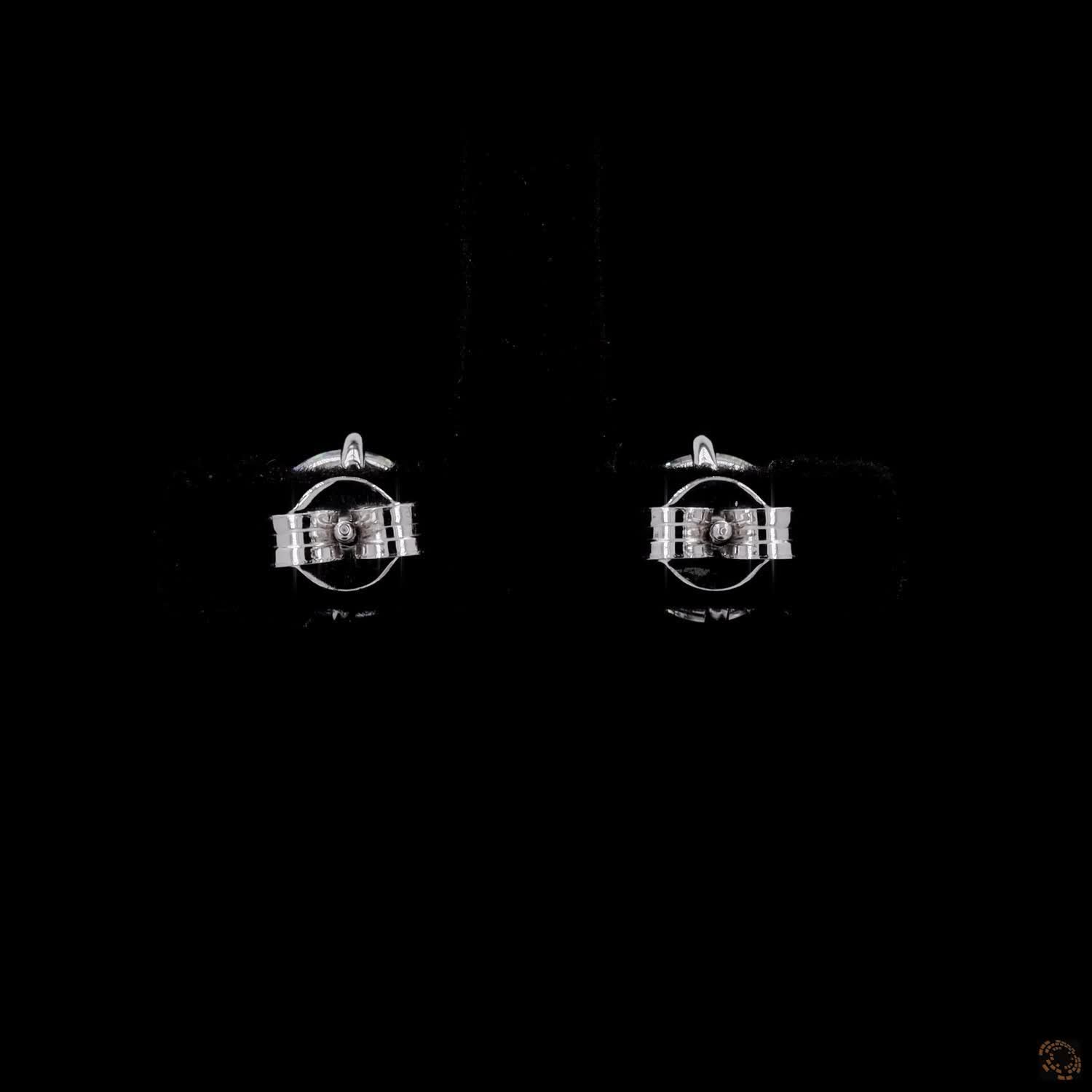 3.08 Ct Round-Cut Diamond Solitaire Stud Earrings in White Gold