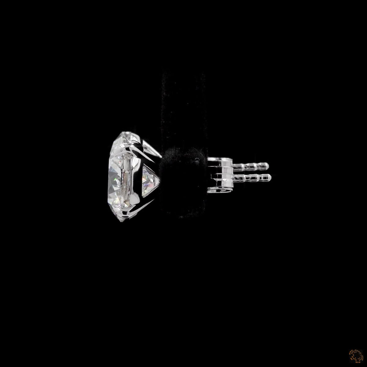 6.16 Ct 14K WHITE GOLD Round Shape Studs Earring