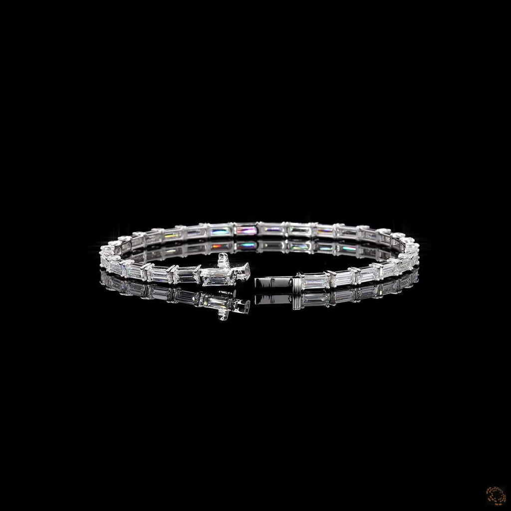 7.00Ct Baguette Diamond Tennis Bracelet Lab Grown Diamond