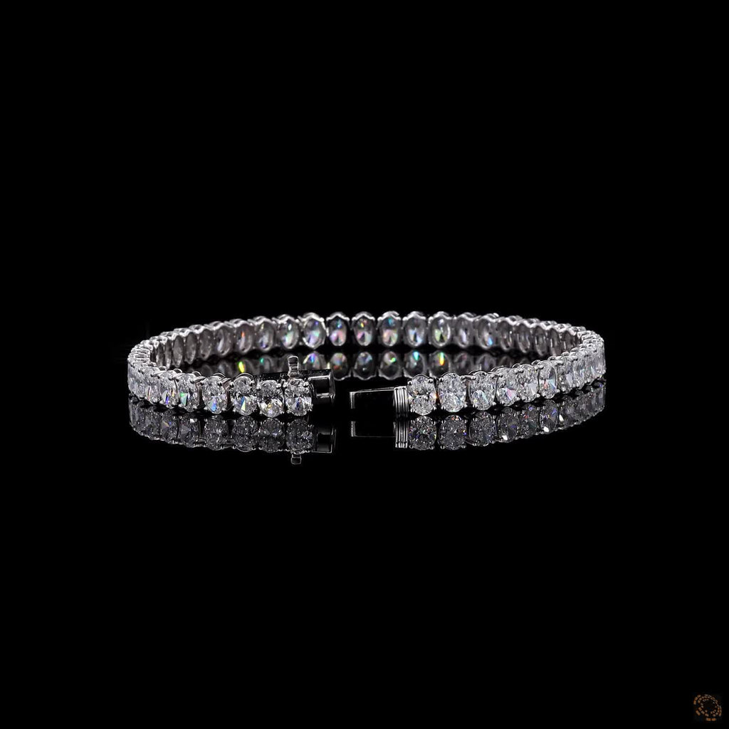 11.87Ct Oval Cut Lab Grown Diamond Bracelet