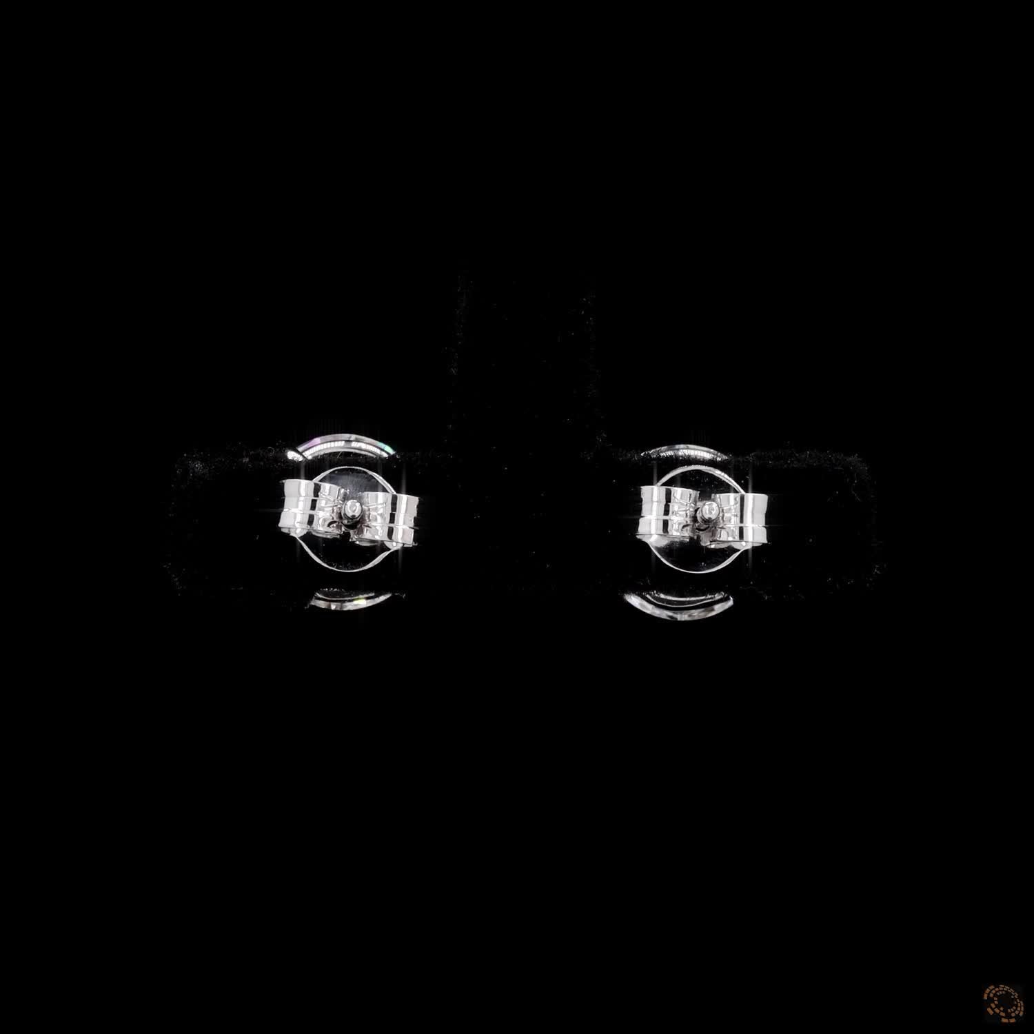 4.06 Ct 14K WHITE GOLD Round Shape Studs Earring