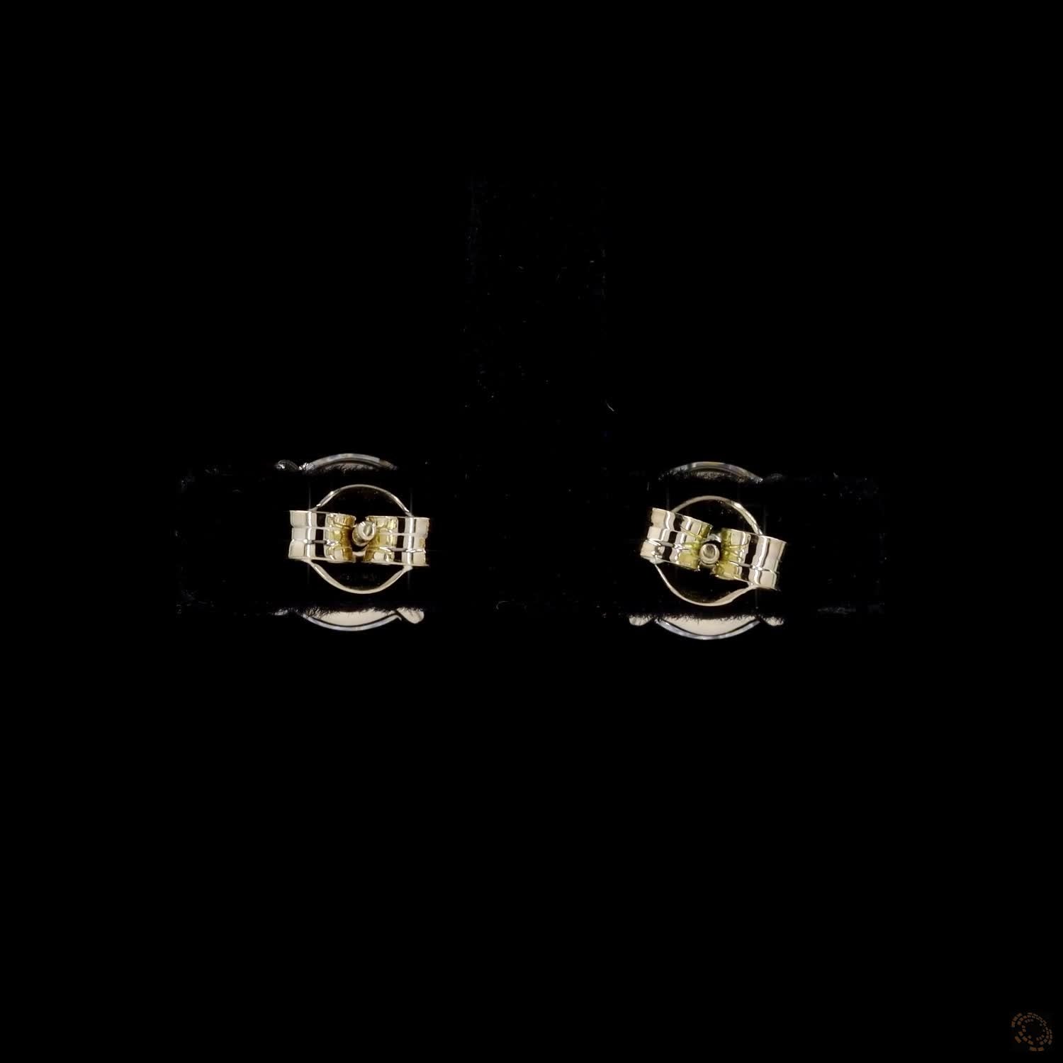 4.03 Ct Round Diamond Solitaire Stud Earrings, High-Polish 14K Yellow Gold 4-Prong Split Claw Studs for Women