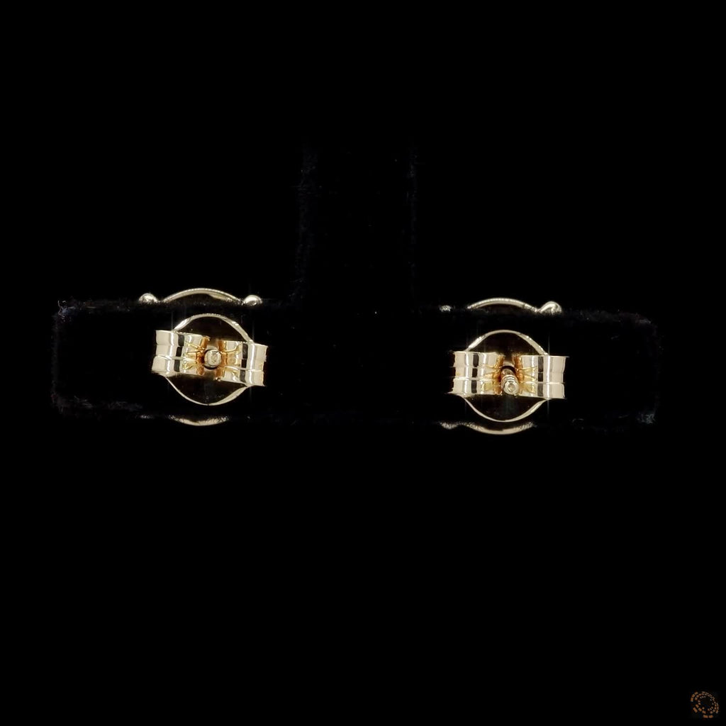 3.03 Ct 4 Prong Martini Earrings 14K Yellow Gold