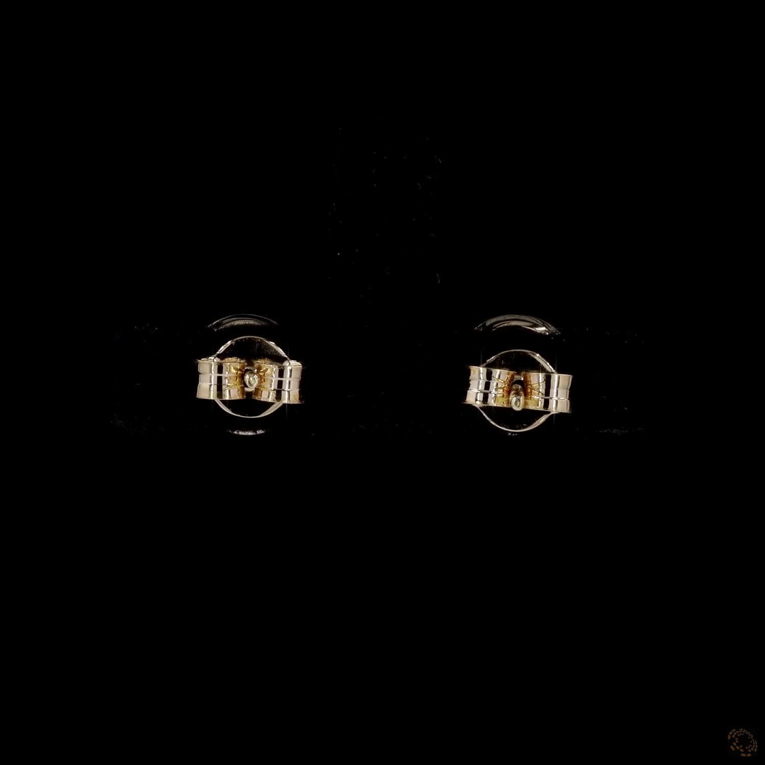 2.04 ct Solid 14K White Gold Round Brilliant Cut Diamond Stud Earrings – Classic Full Bezel Solitaire Studs
