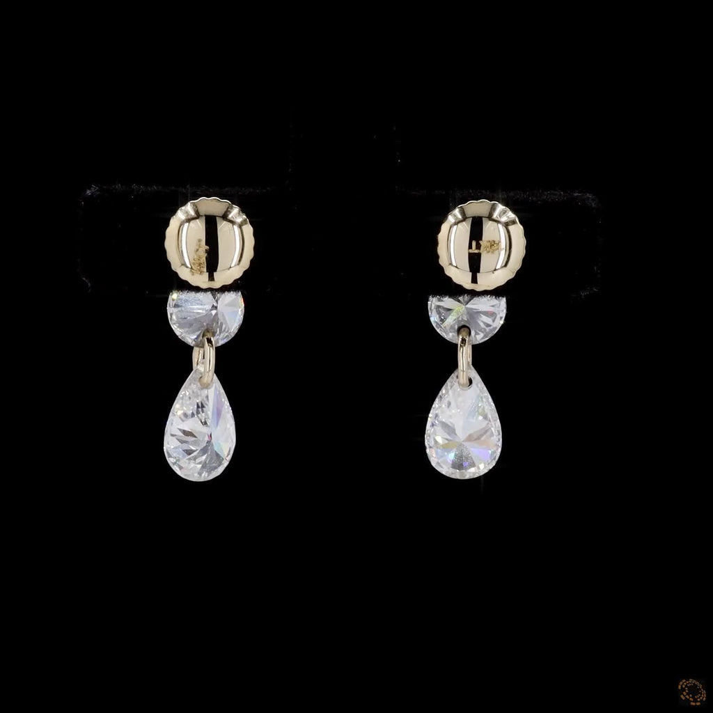 1.82 Ct Lab Grown Diamond Two Stone Fashion Earrings