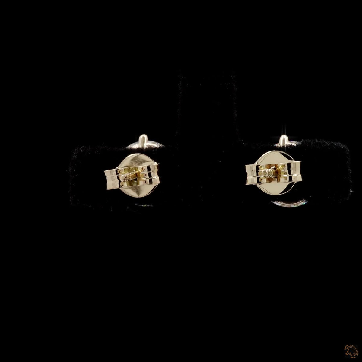 3.18 Ct 14K Yellow Gold  Round Cut Diamond Solitaire Stud Earrings