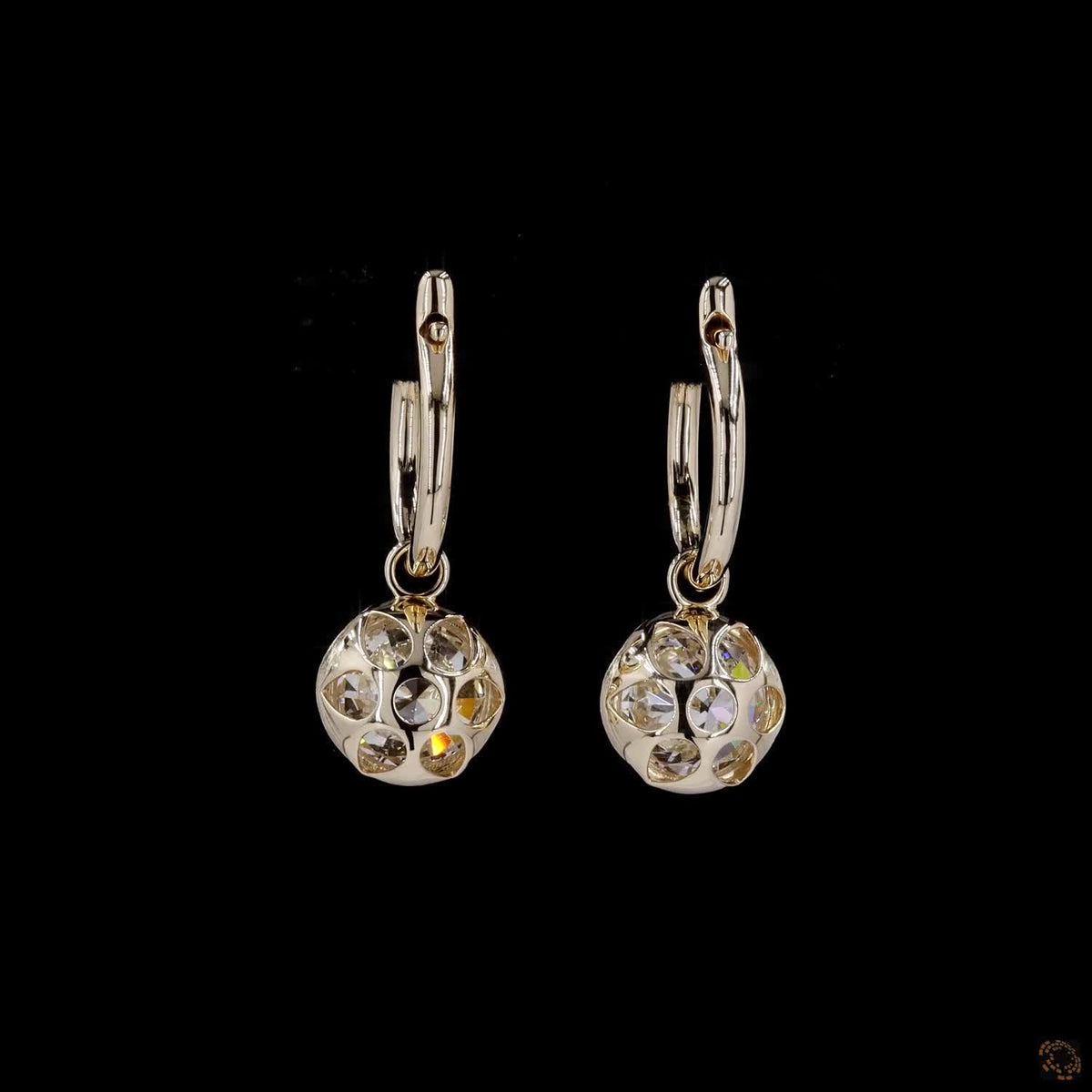 6.07 Ct Round Lab Grown Diamond Dangle Georgian Earring for Women