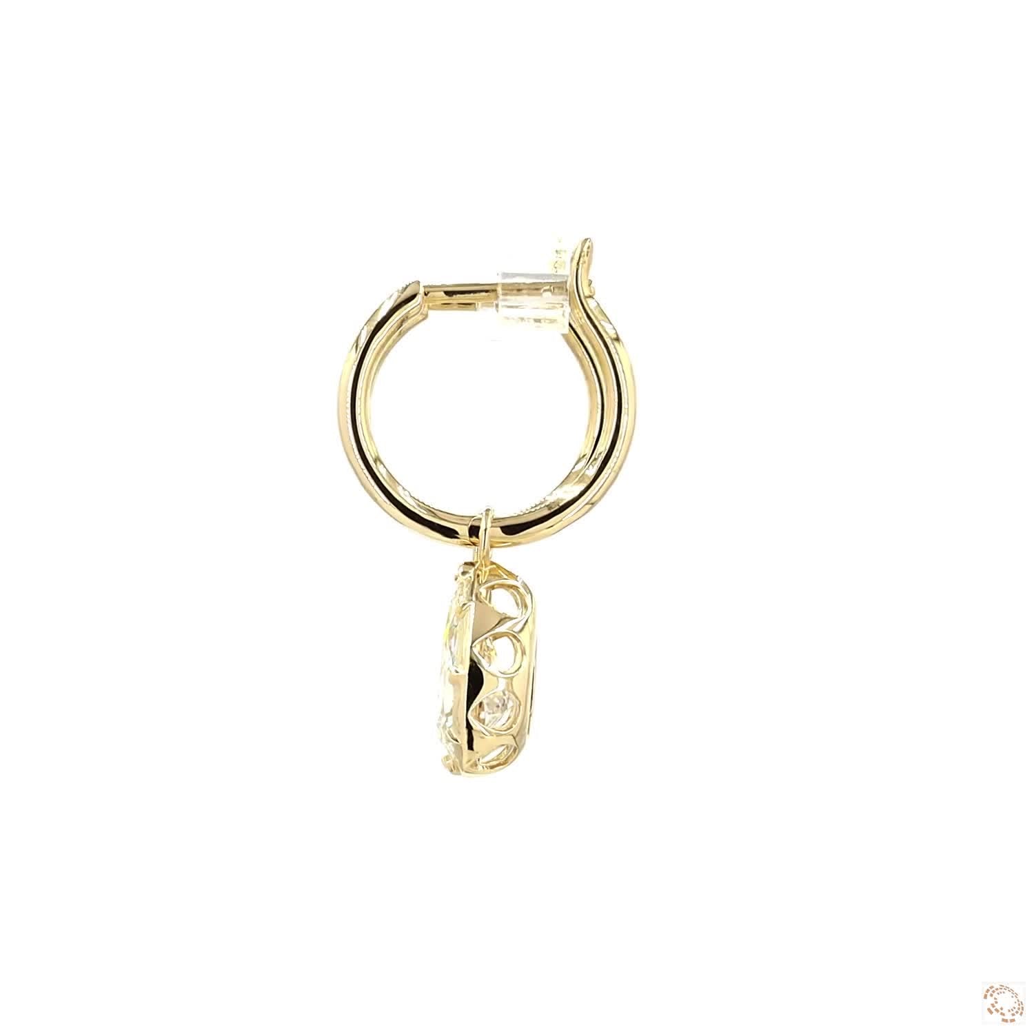 3.17 Pear Shaped Diamond Huggie Earrings | Fine Gold Dangle Jewelry