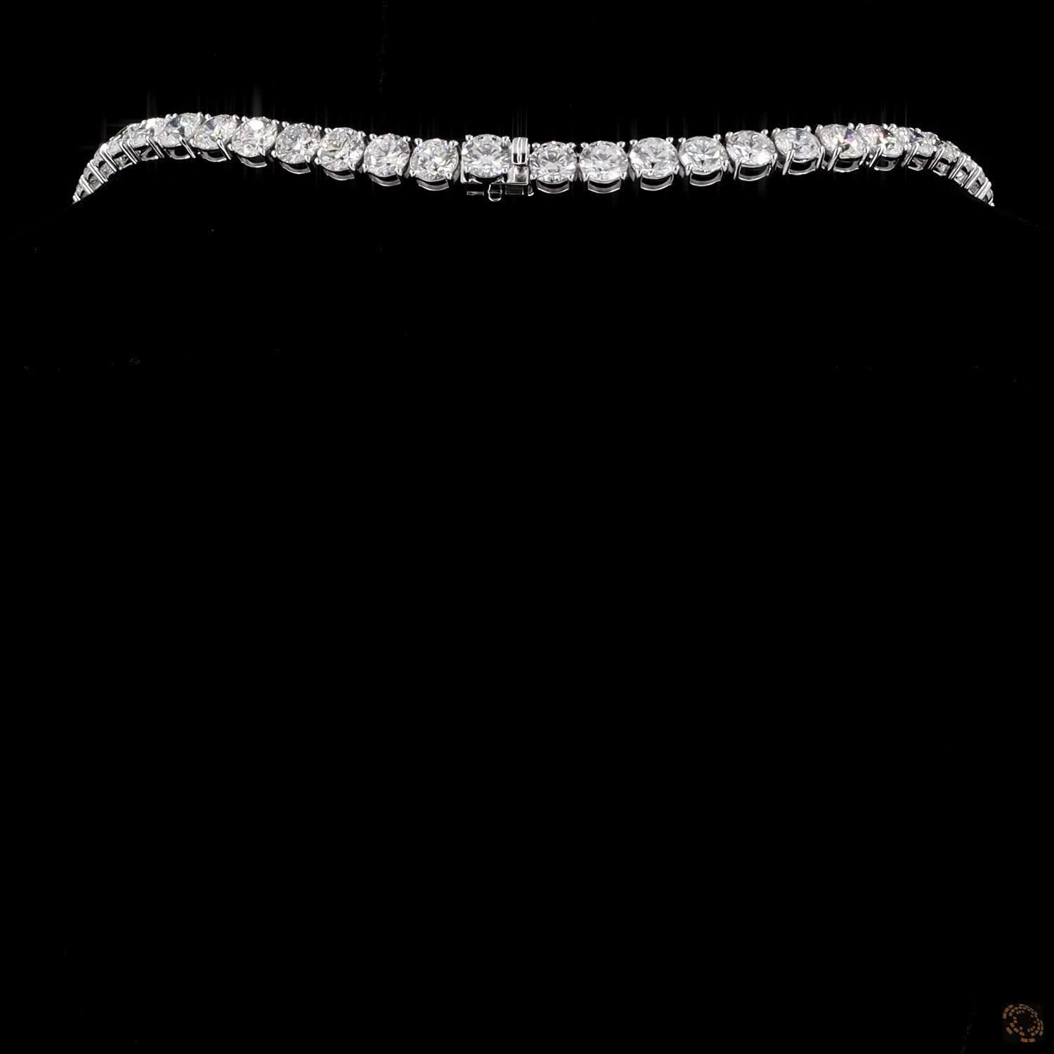 68.74 Ct Tennis Necklace / Diamond Eternity Chain