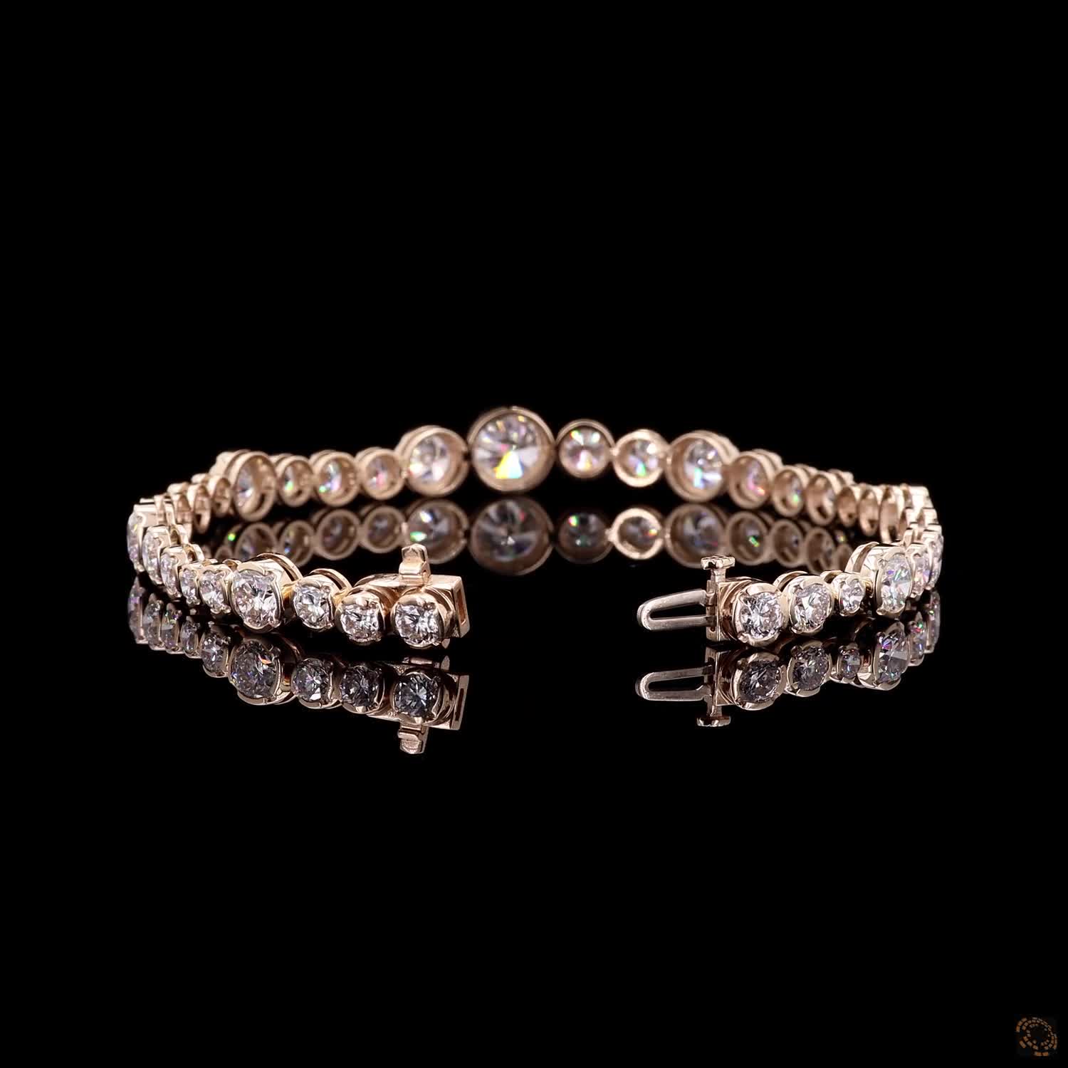 10.12 Ct Full Bezel Setting encasing each stone in a smooth metal rim for maximal security and snag-free wear