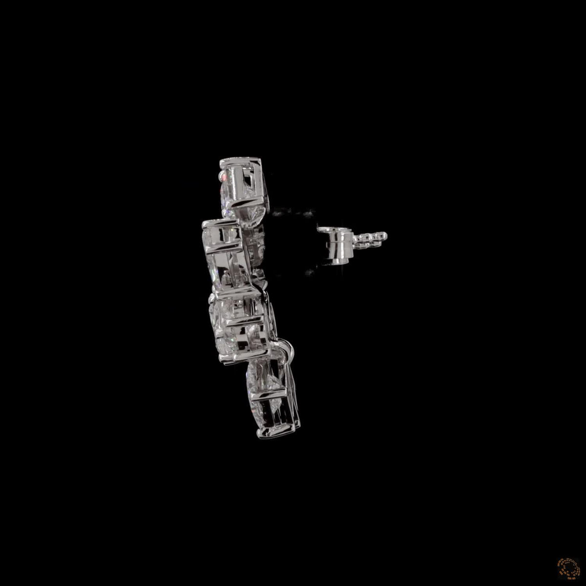5.6 Ct Multi-Shape Diamond Cluster Drop Earrings in 14K White Gold