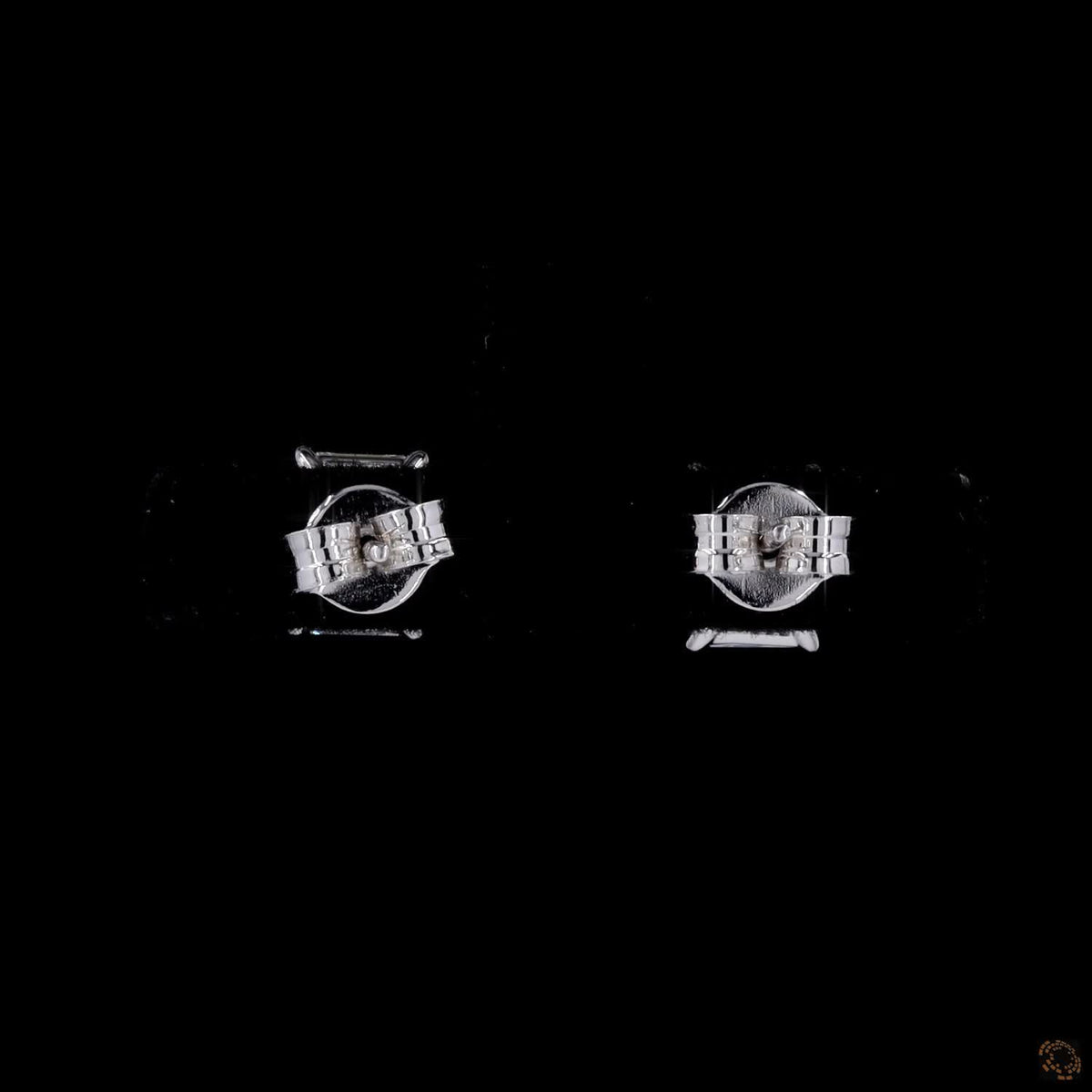 2.17 Ct 14K White Gold Emerald Cut Diamond Solitaire Stud Earrings