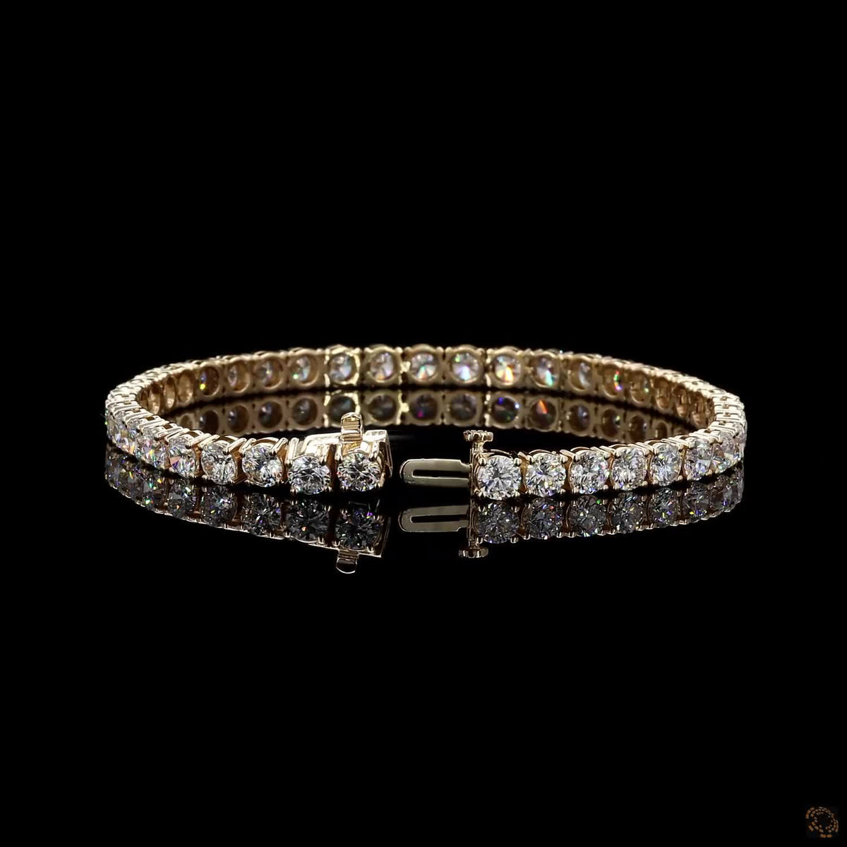 10.64 Ct Single Line Tennis Bracelet with Diamonds Tennis Bracelet - 4 Prong Straight