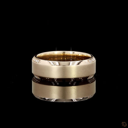 0.47 Ct Yellow Gold Diamond Wedding Band Ring Anniversary Natural Round