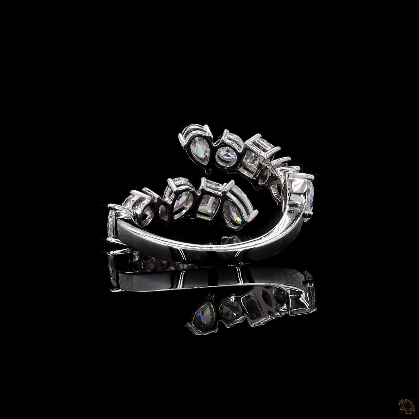 1.87 Ct Solid Gold Statement Ring, White Gold Engagement Ring